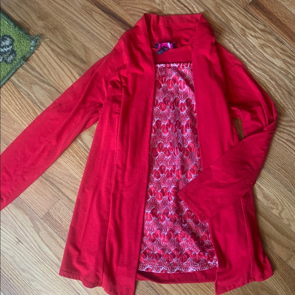 Girls fancy red blouse